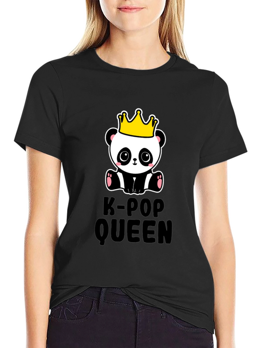 K-Pop Queen Panda Graphic T-Shirt