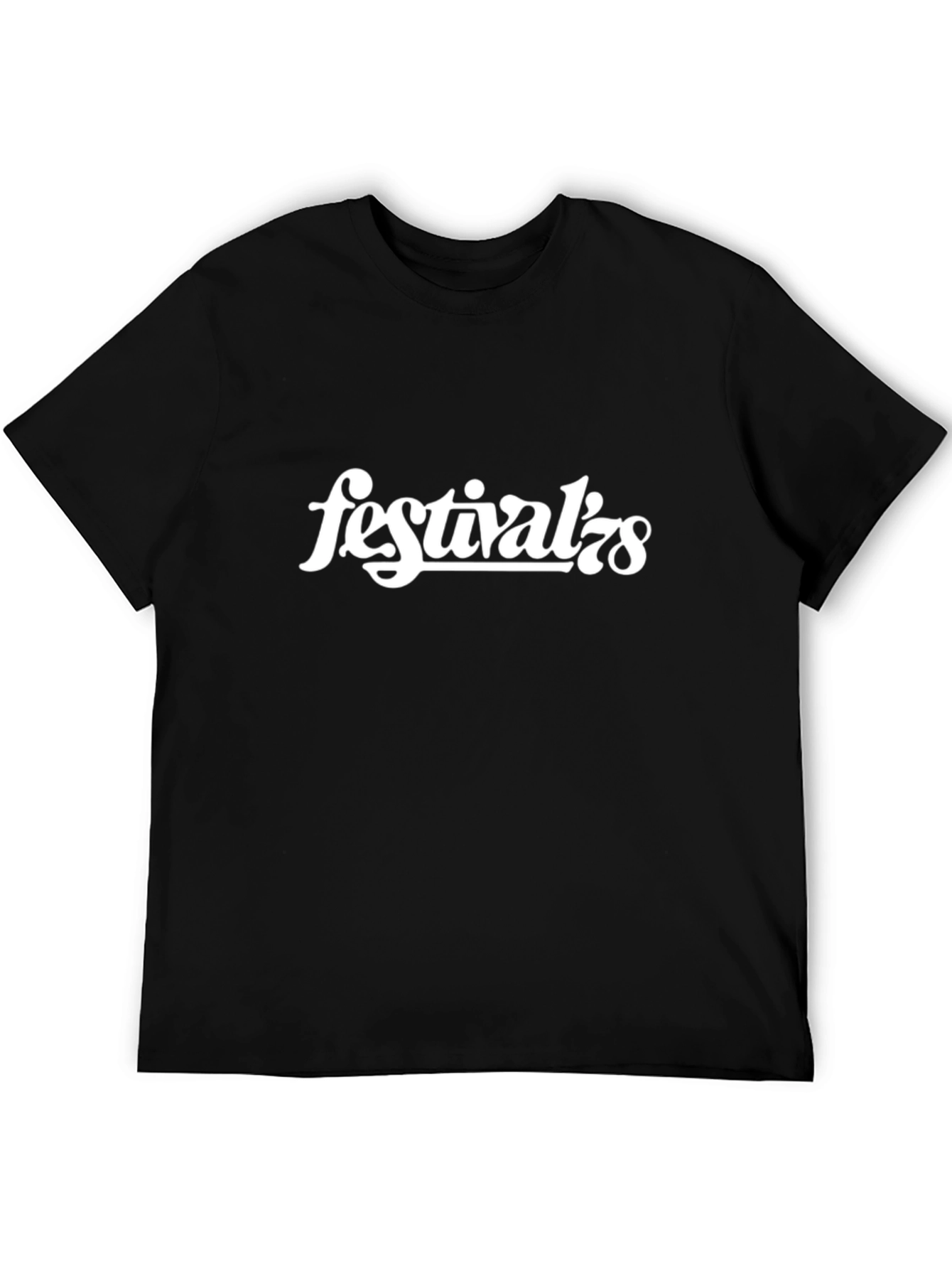 Festival 78 Black T-Shirt - Retro Style
