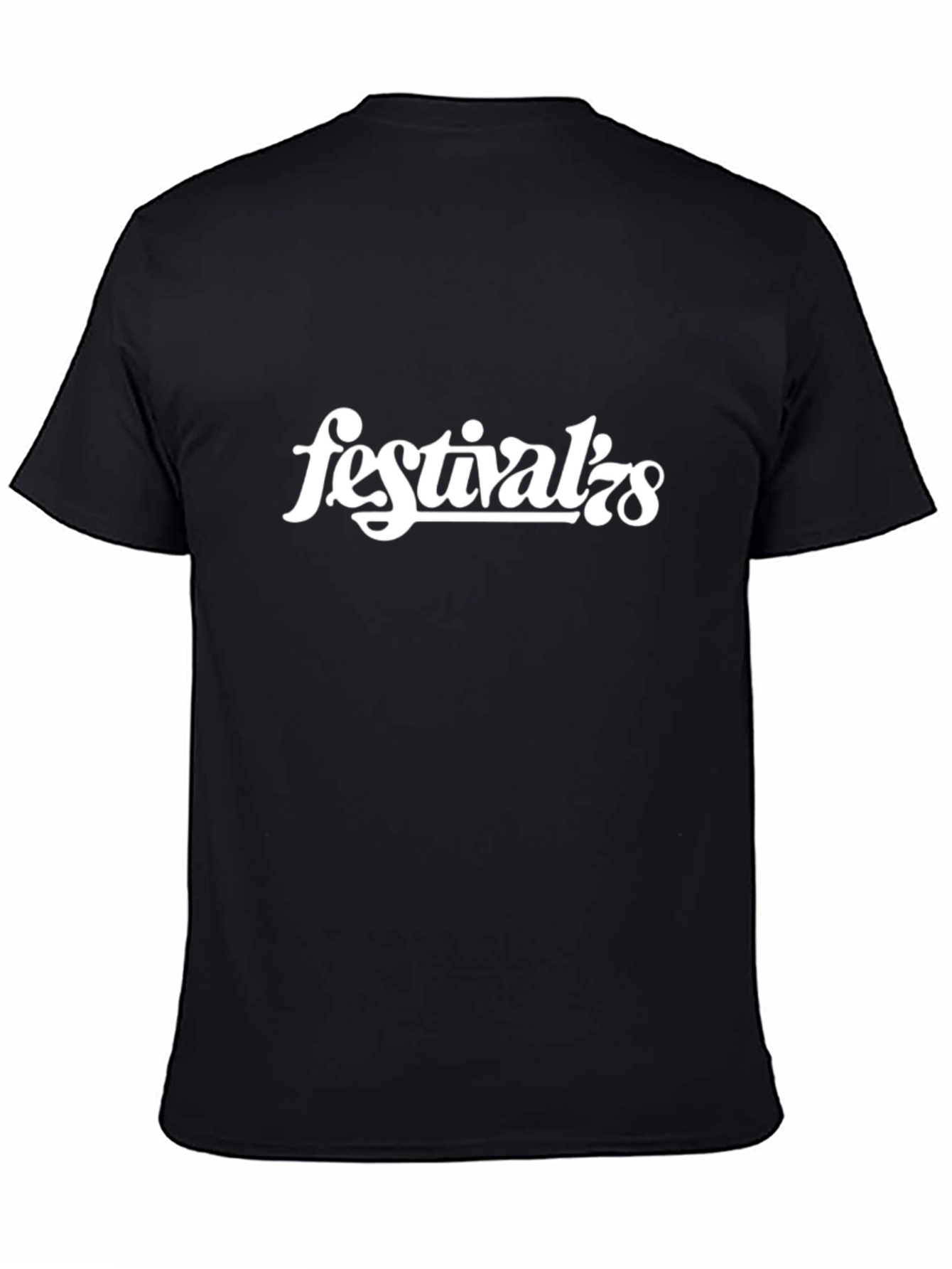 Festival 78 Black T-Shirt - Retro Style