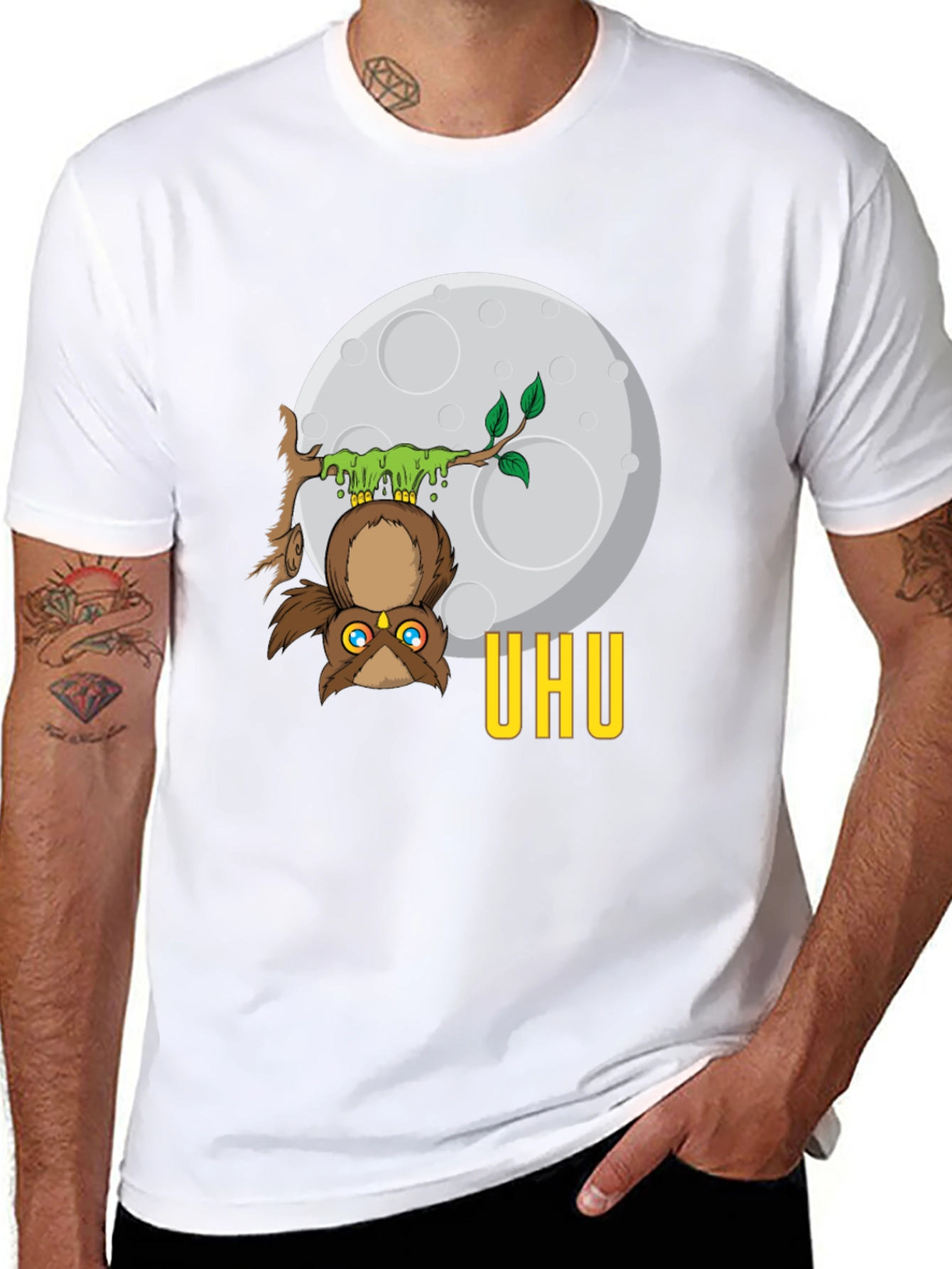UHU Upside Down Owl T-Shirt
