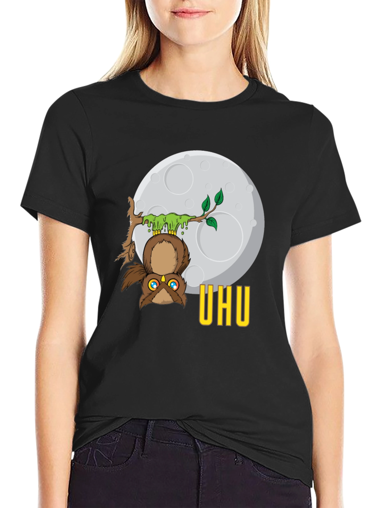 UHU Upside Down Owl T-Shirt