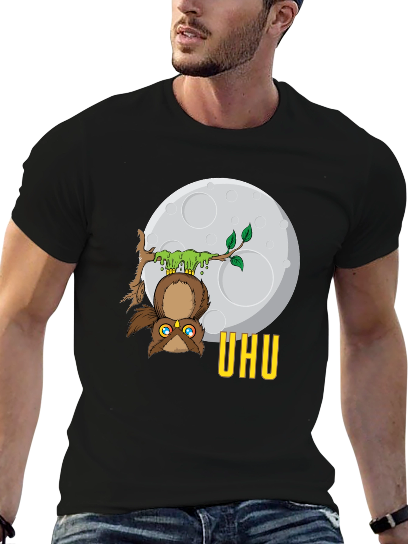 UHU Upside Down Owl T-Shirt