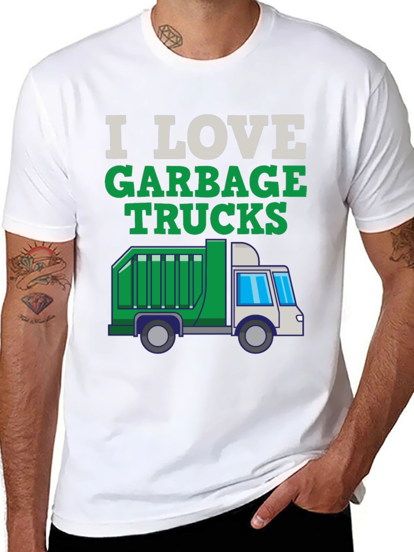 I Love Garbage Trucks T-Shirt