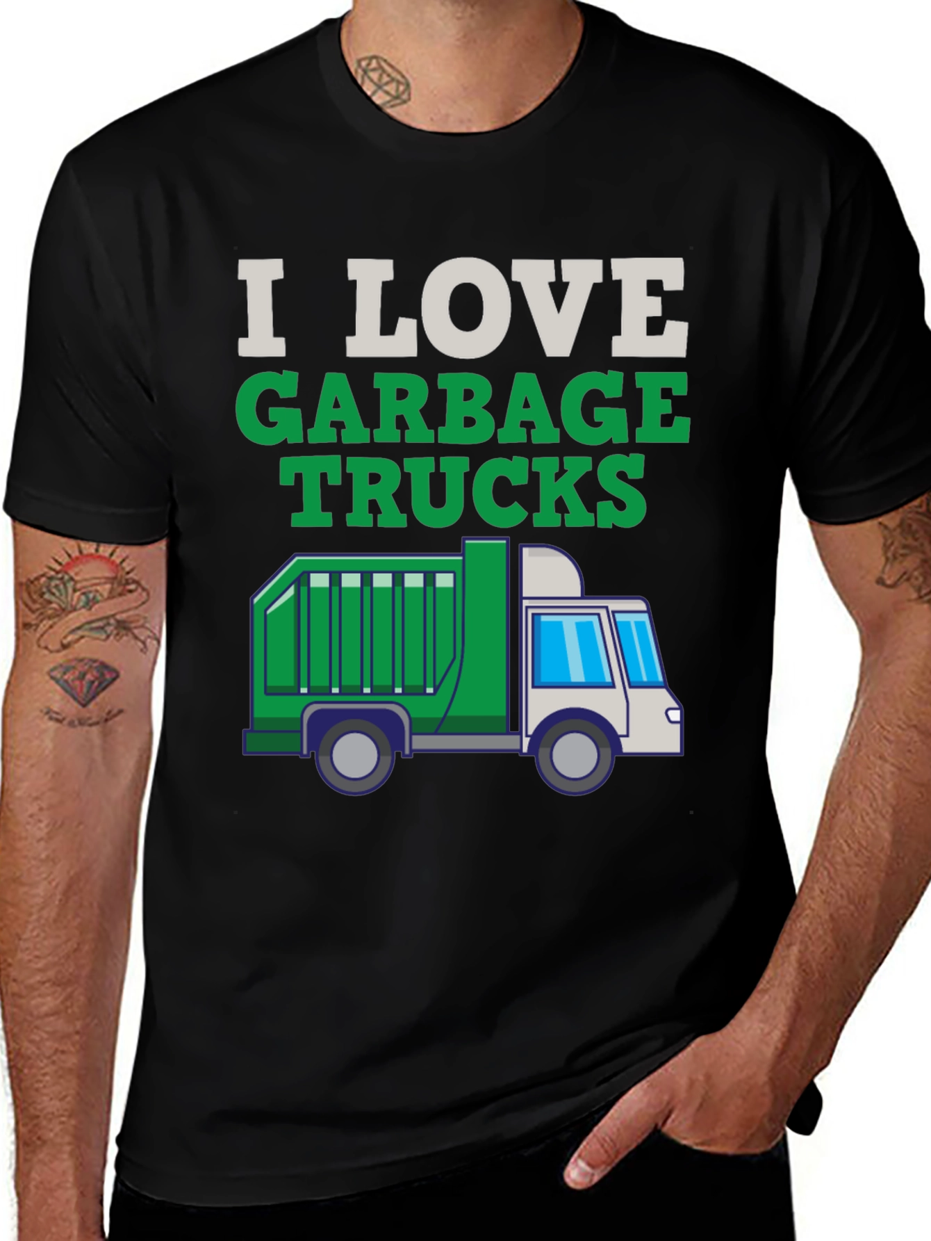 I Love Garbage Trucks T-Shirt