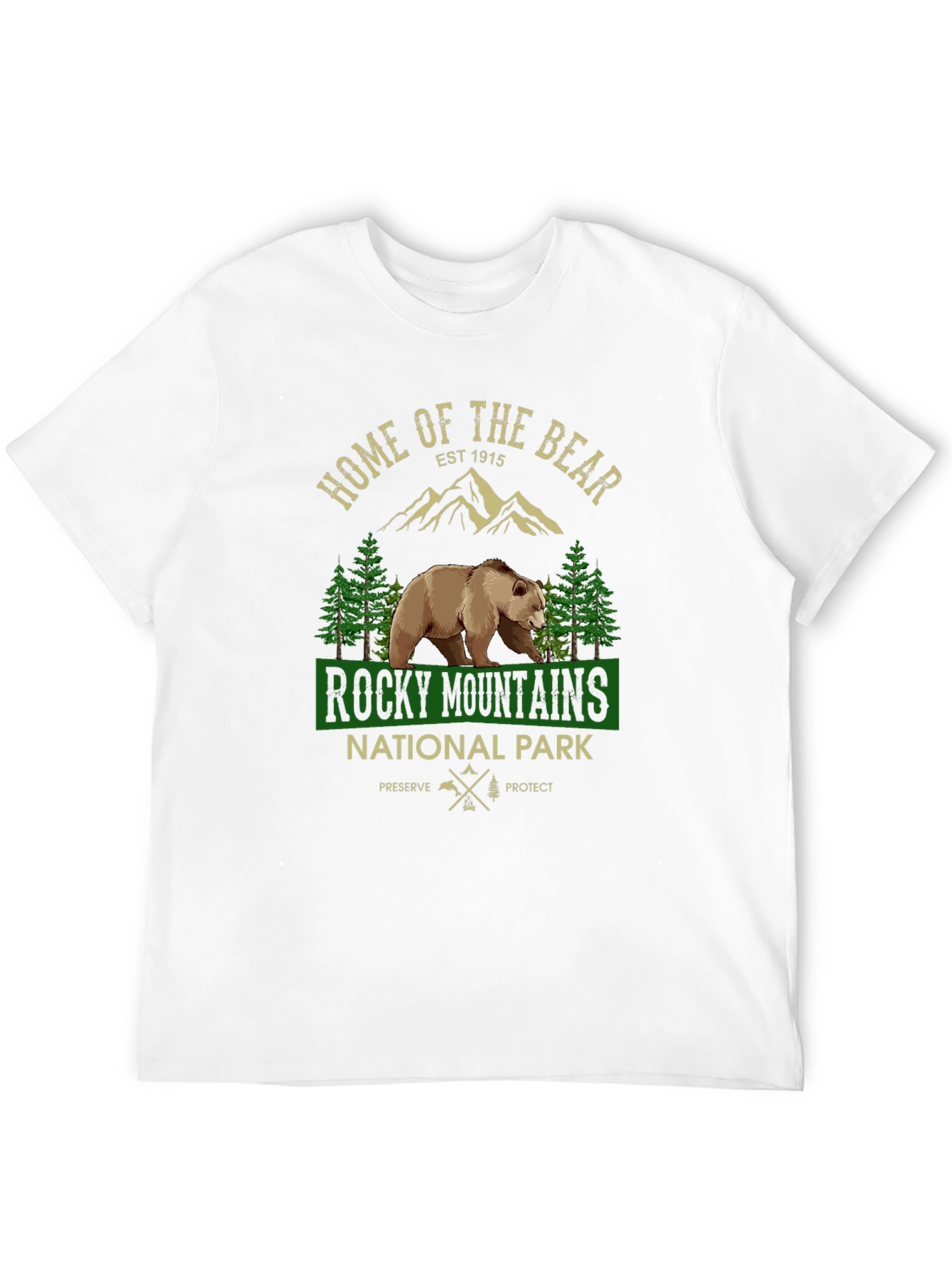 Rocky Mountains National Park Bear Graphic T-Shirt
