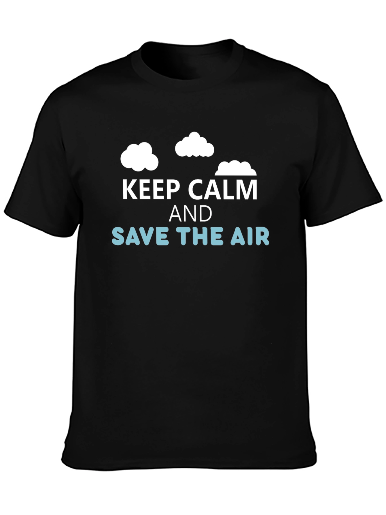 Keep Calm Save The Air Graphic Tee - Black