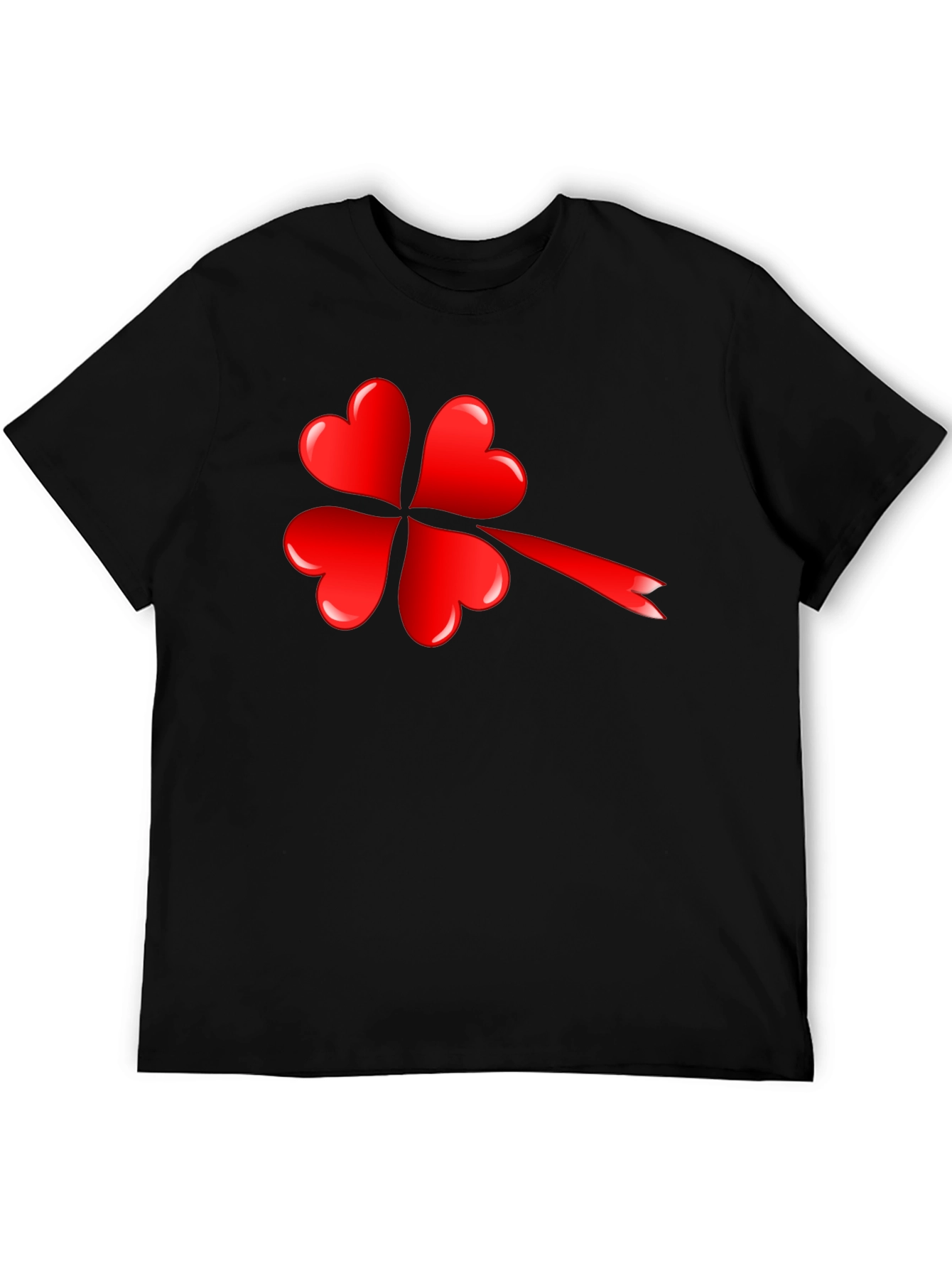 Lucky Red Heart Shamrock T-Shirt