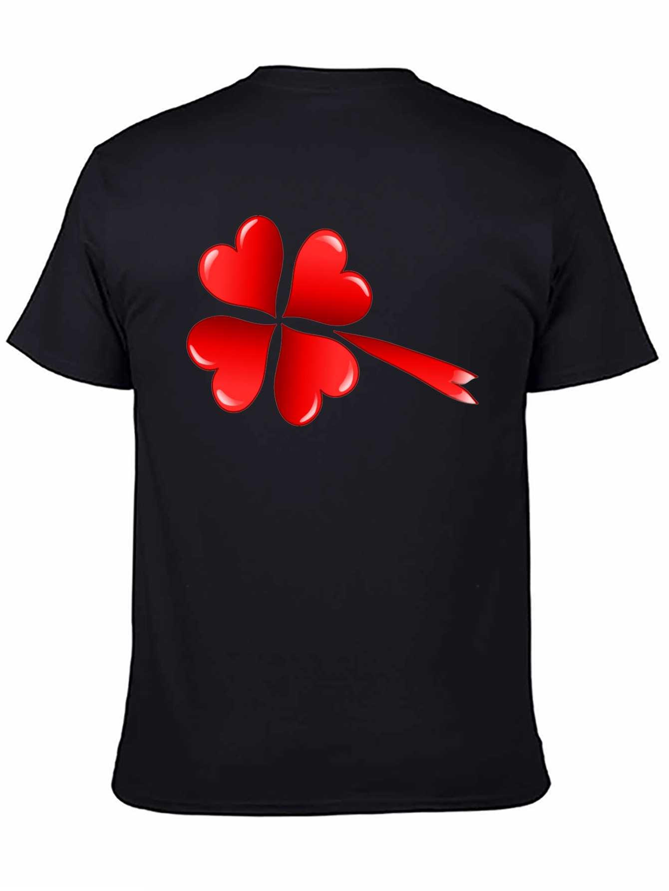 Lucky Red Heart Shamrock T-Shirt
