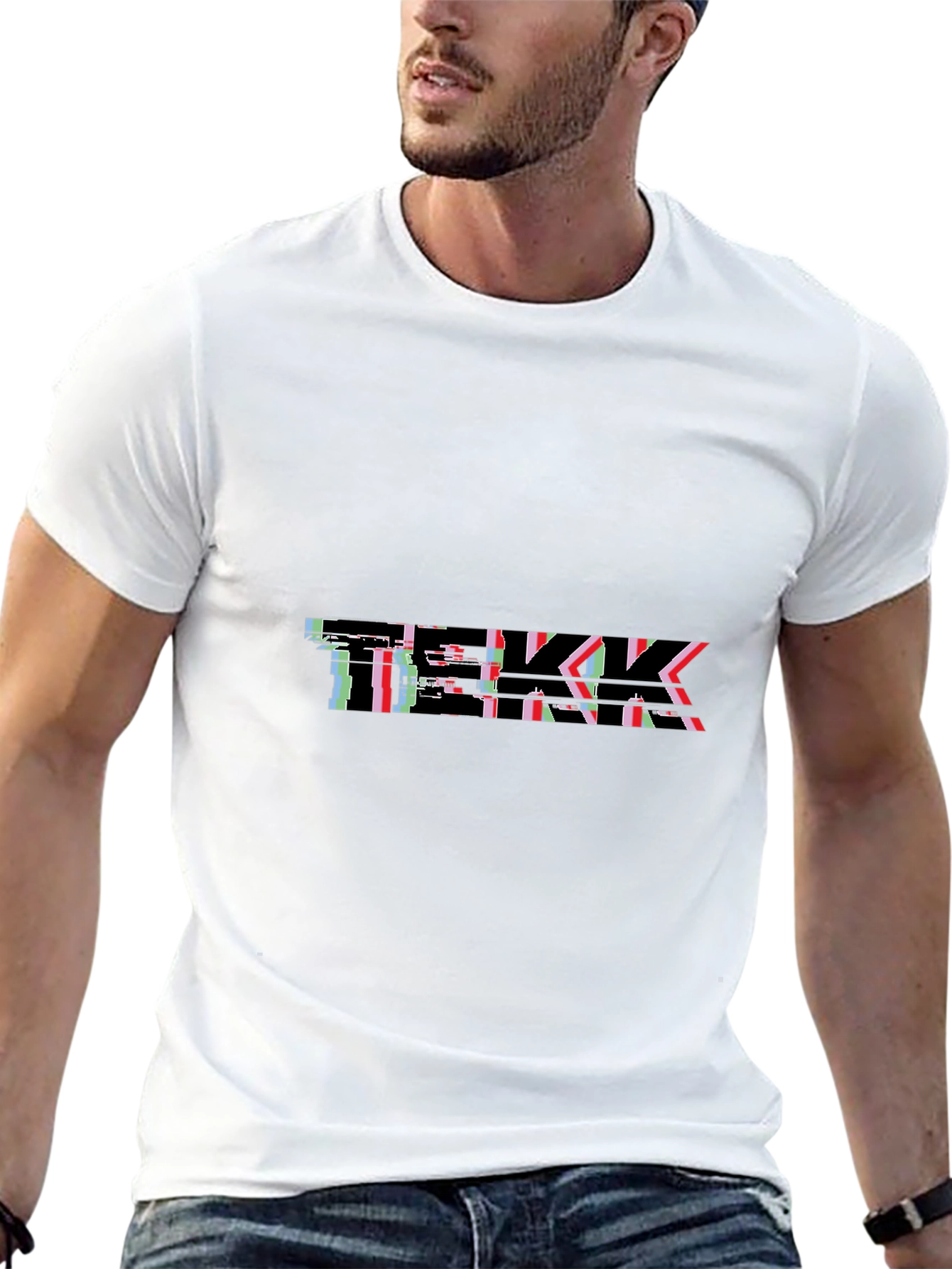 Mens Black Glitch TEKK T-Shirt