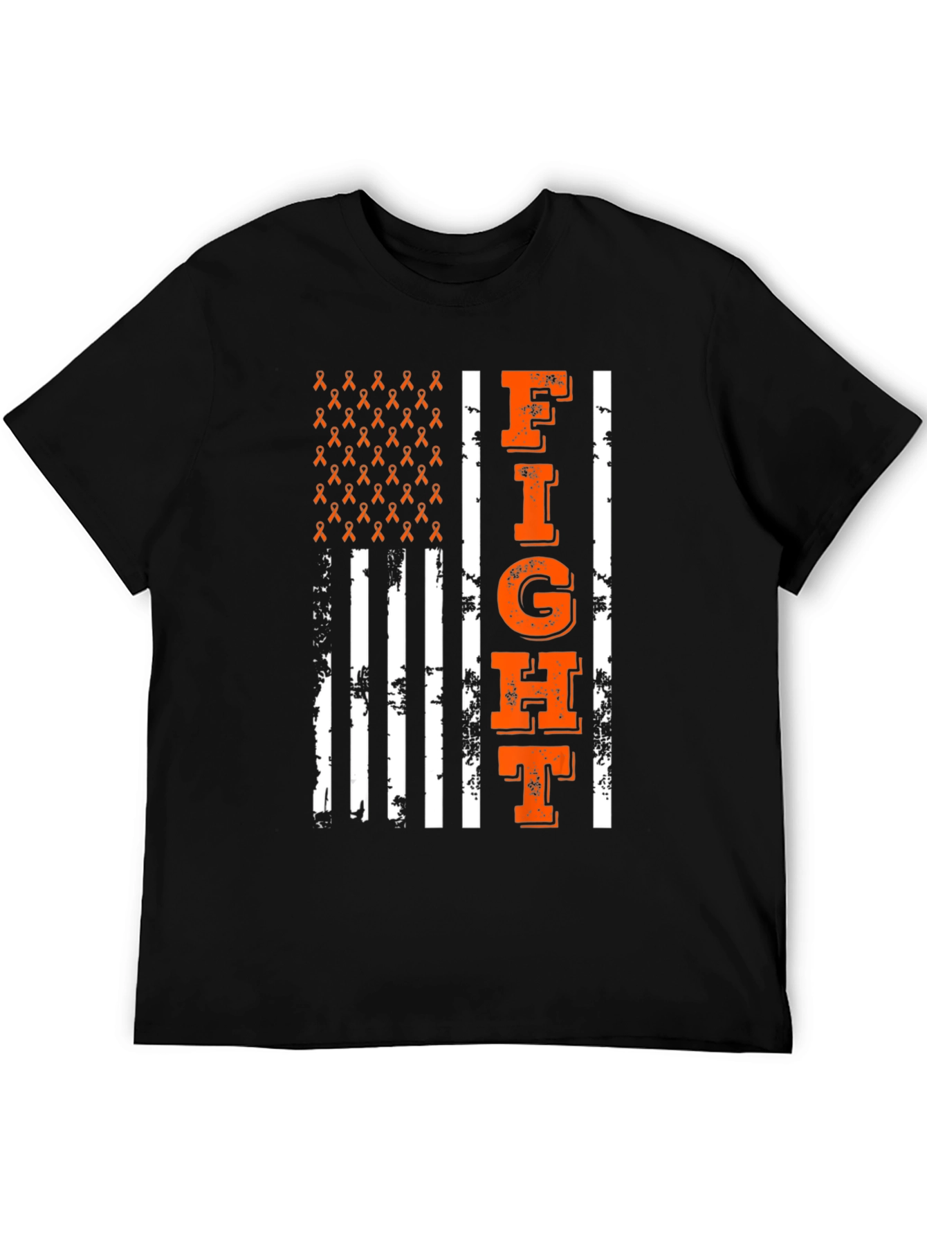 Fight T-Shirt - Orange Ribbon Flag Design