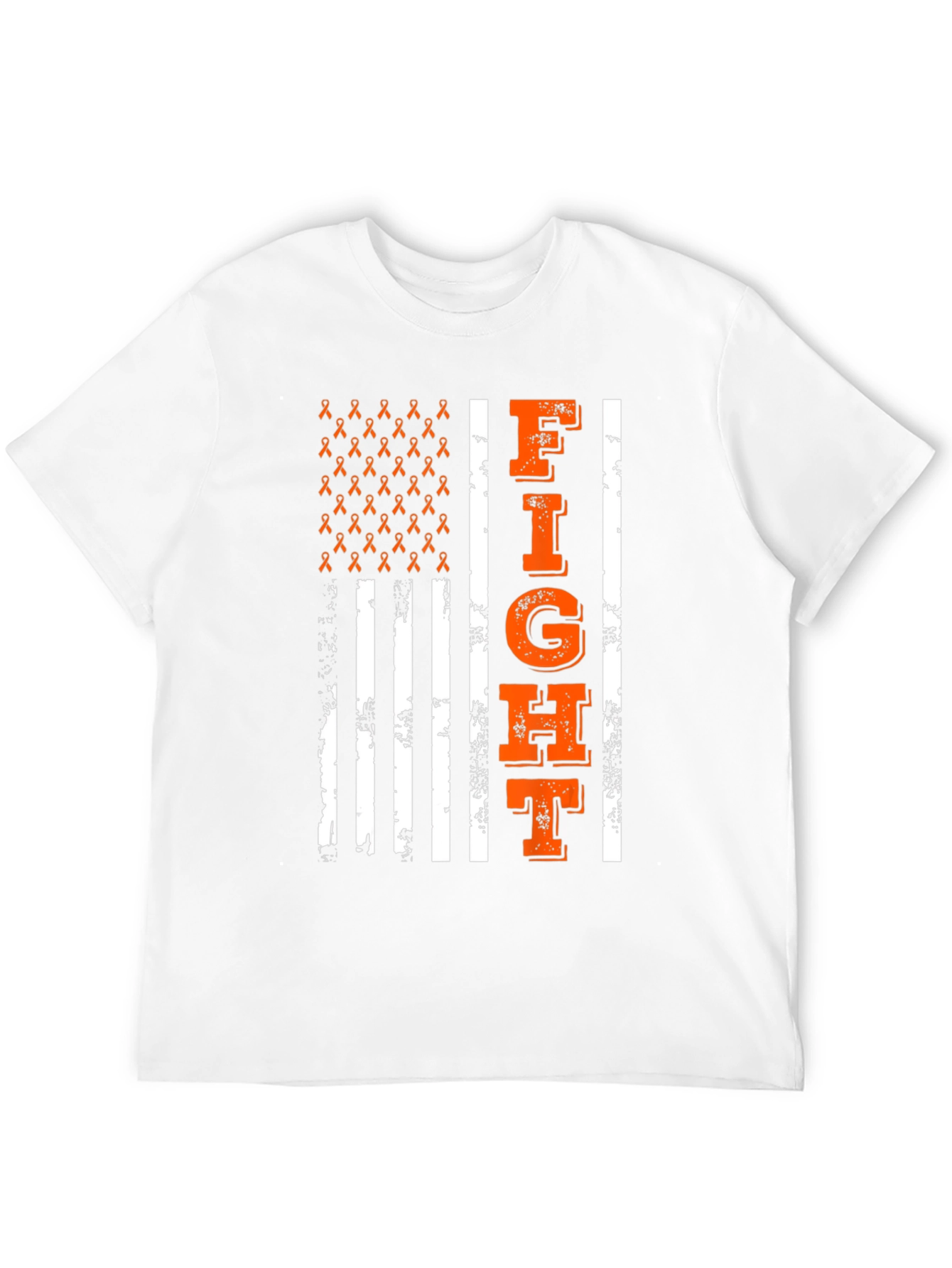 Fight T-Shirt - Orange Ribbon Flag Design