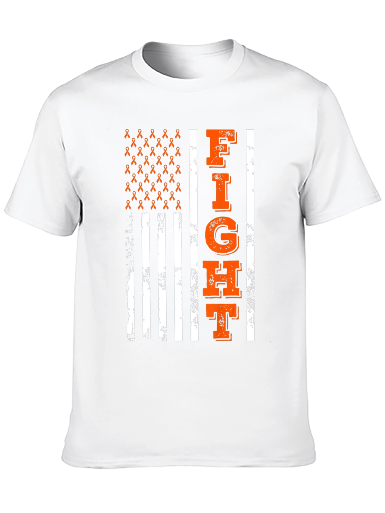 Fight T-Shirt - Orange Ribbon Flag Design