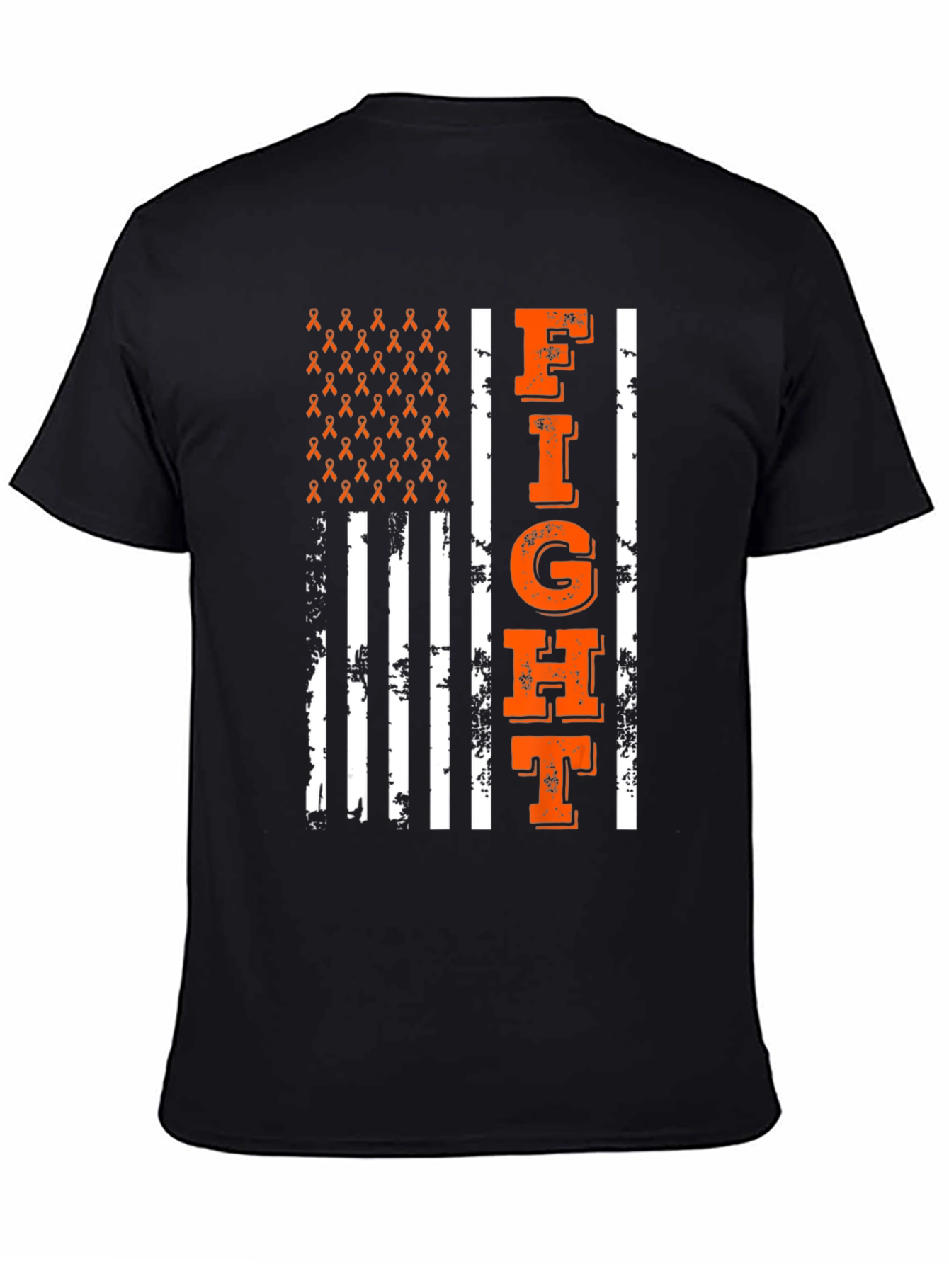 Fight T-Shirt - Orange Ribbon Flag Design