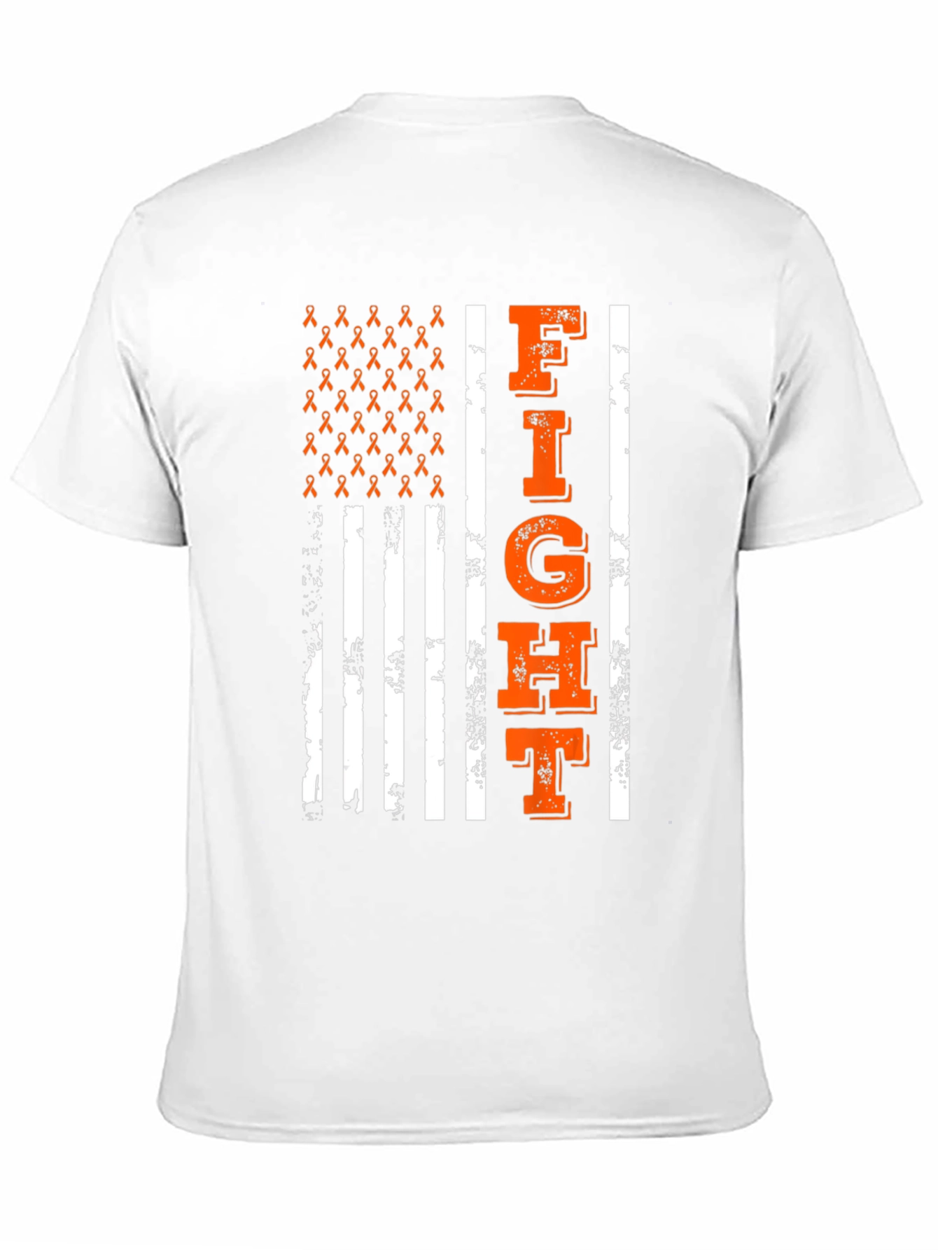 Fight T-Shirt - Orange Ribbon Flag Design