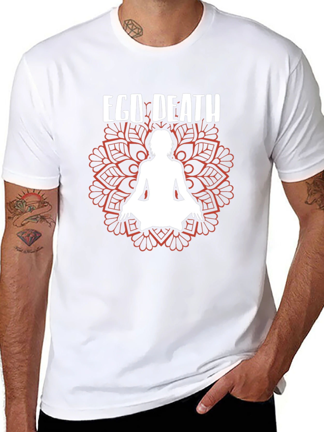 Ego Death Meditation Mandala Graphic T-Shirt