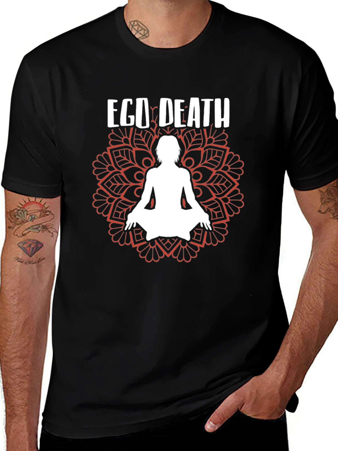 Ego Death Meditation Mandala Graphic T-Shirt