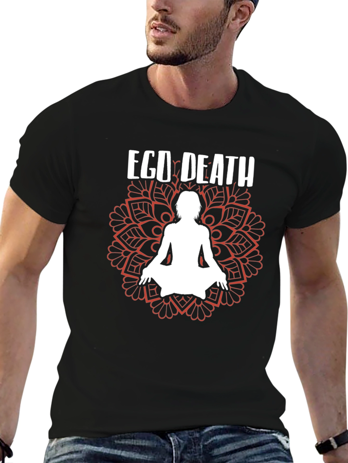 Ego Death Meditation Mandala Graphic T-Shirt