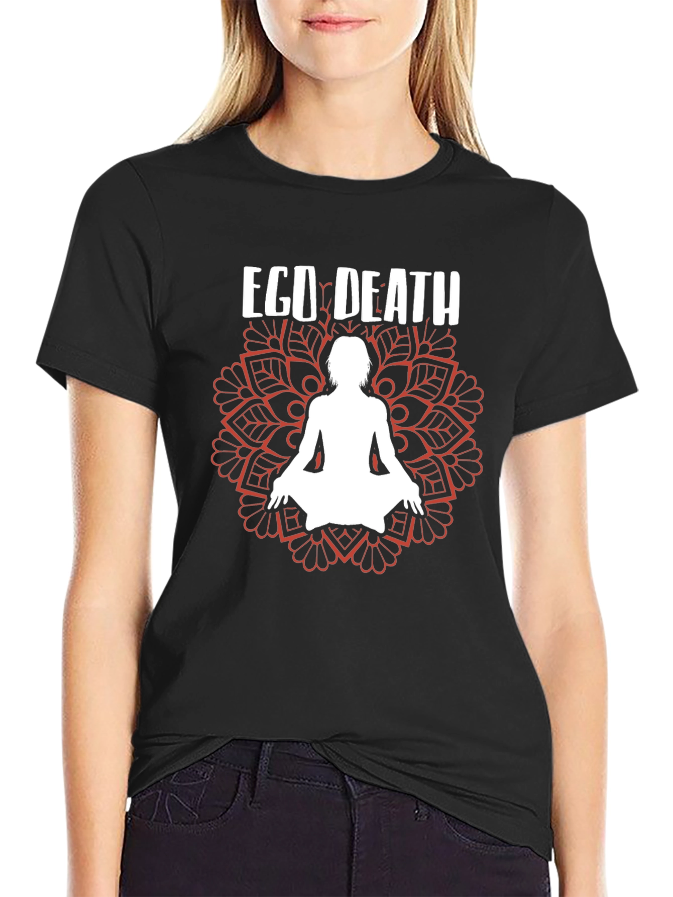 Ego Death Meditation Mandala Graphic T-Shirt
