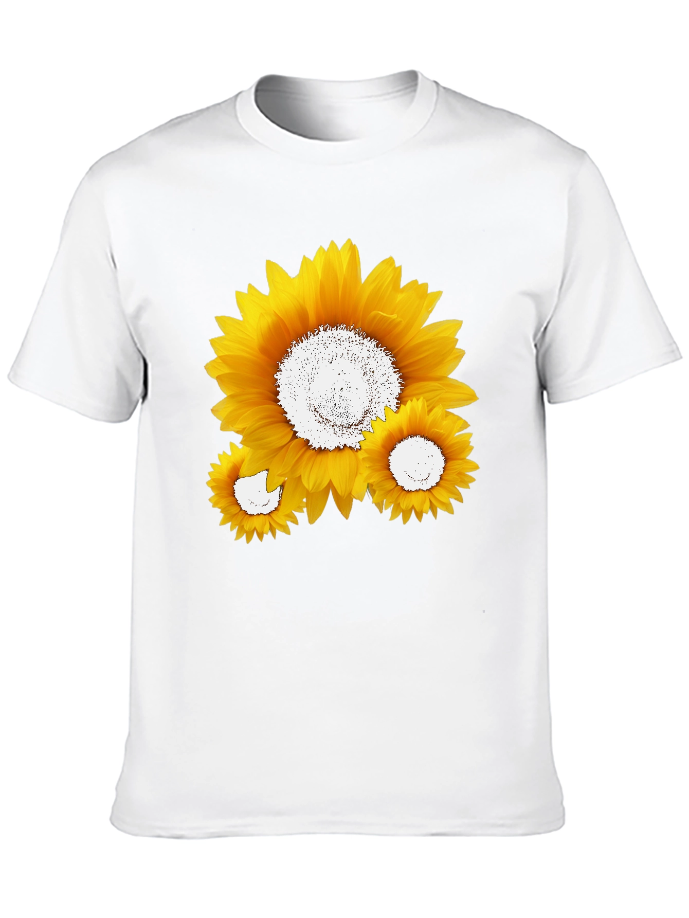 Sunflower Graphic Tee - Black Cotton Blend
