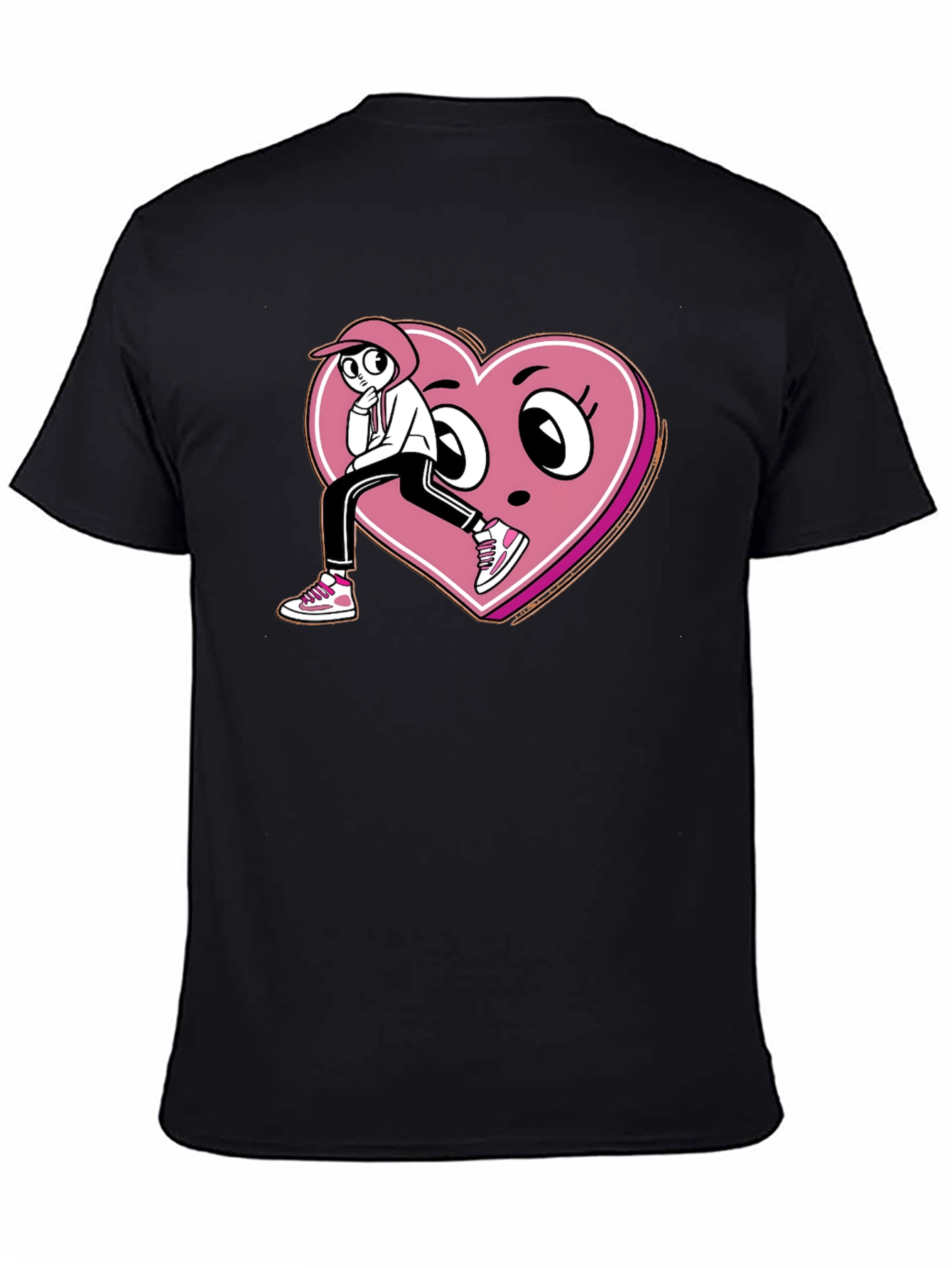Cartoon Heart Graphic T-Shirt
