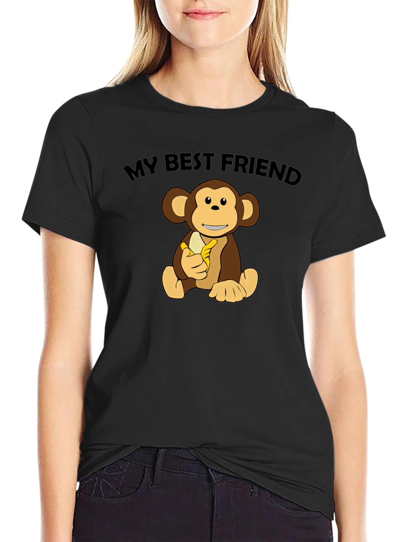 My Best Friend Monkey Graphic T-Shirt