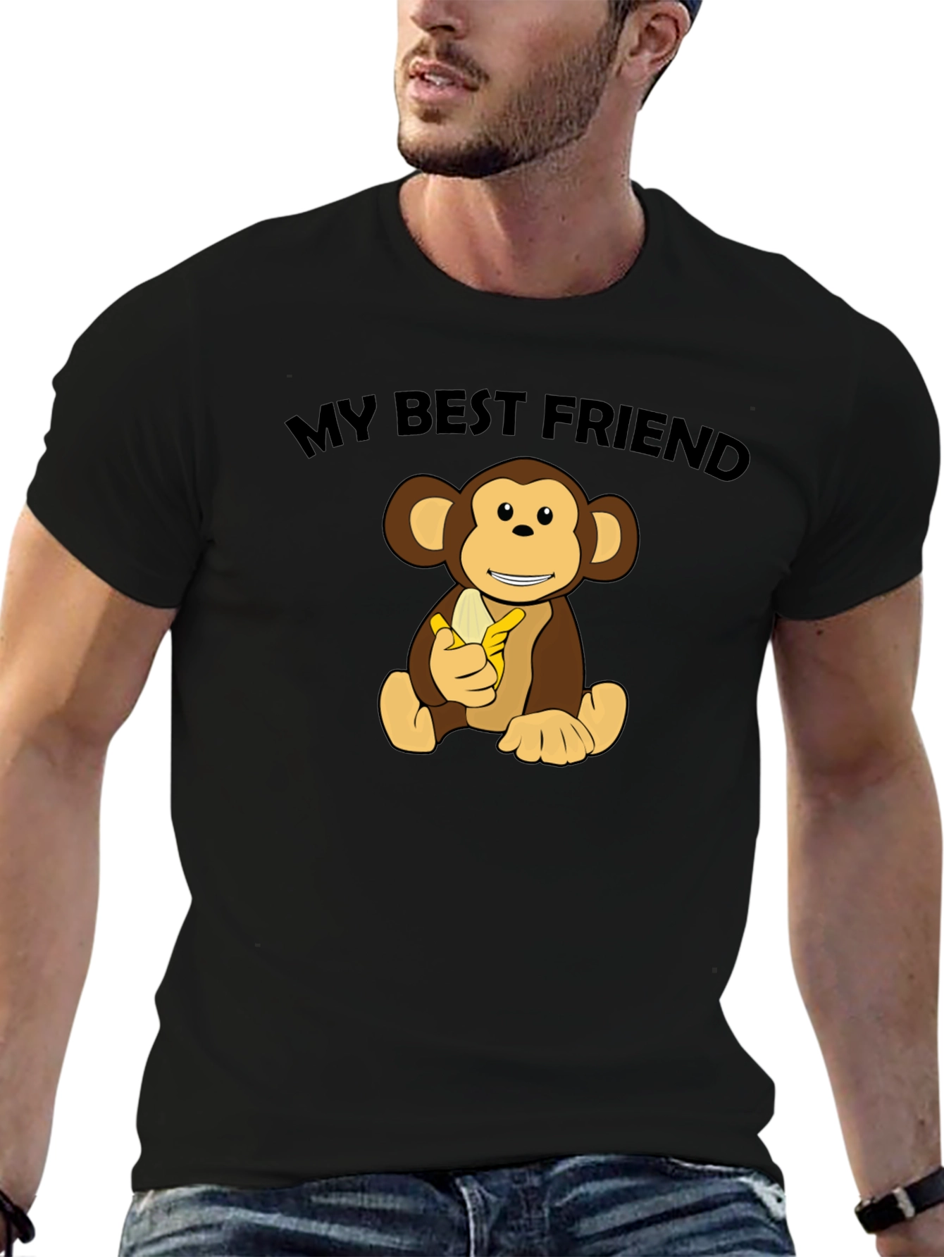 My Best Friend Monkey Graphic T-Shirt