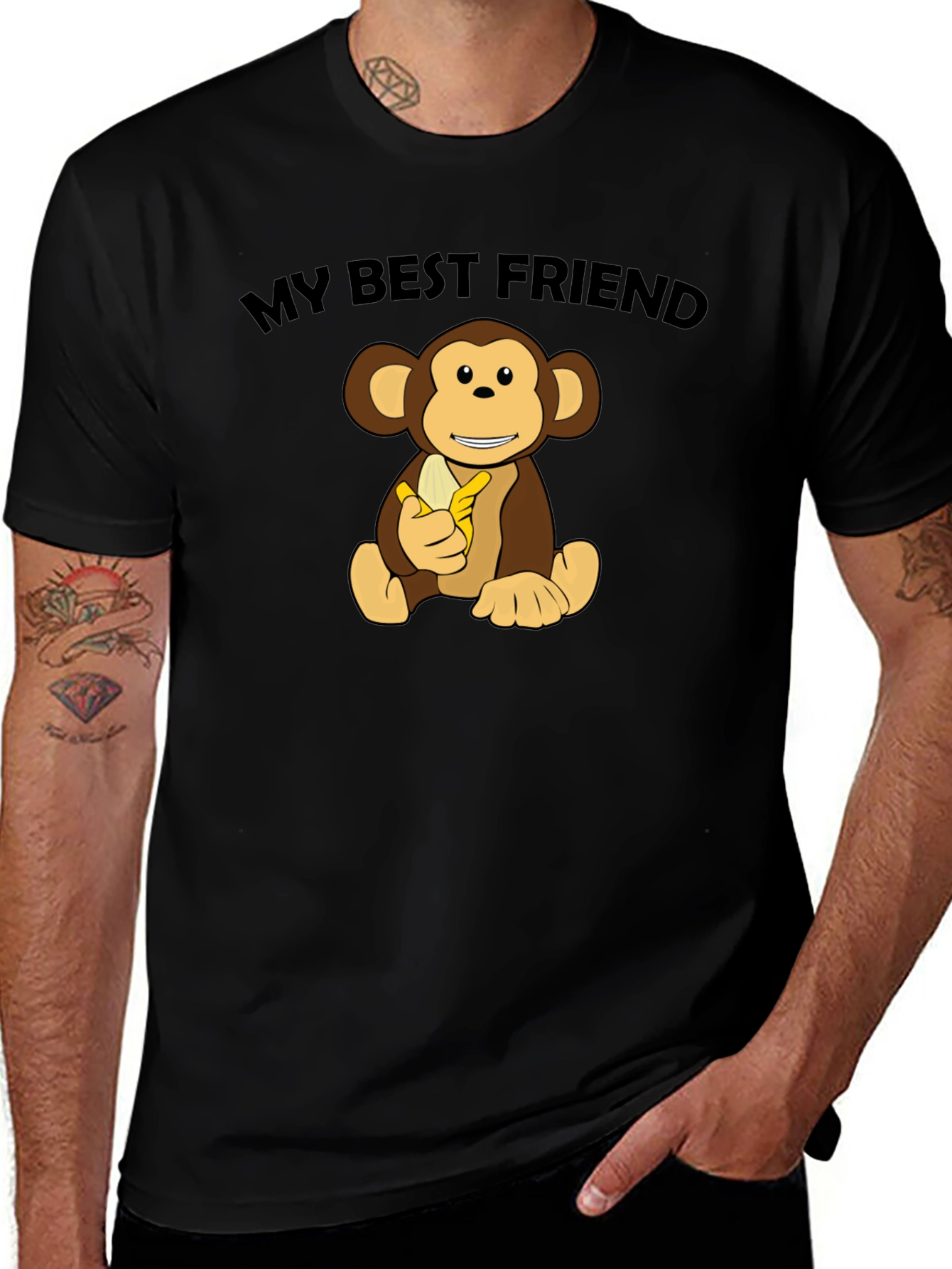 My Best Friend Monkey Graphic T-Shirt