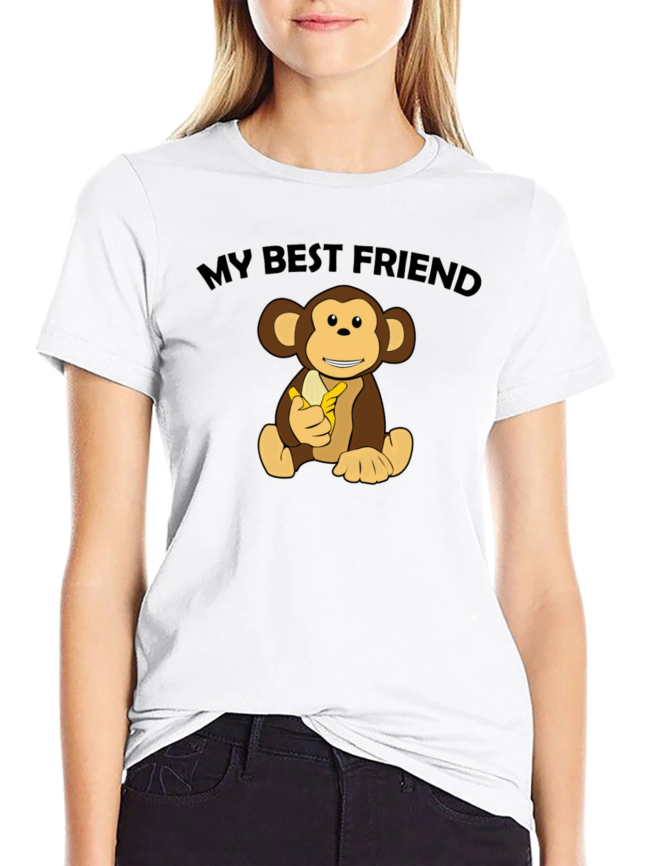 My Best Friend Monkey Graphic T-Shirt
