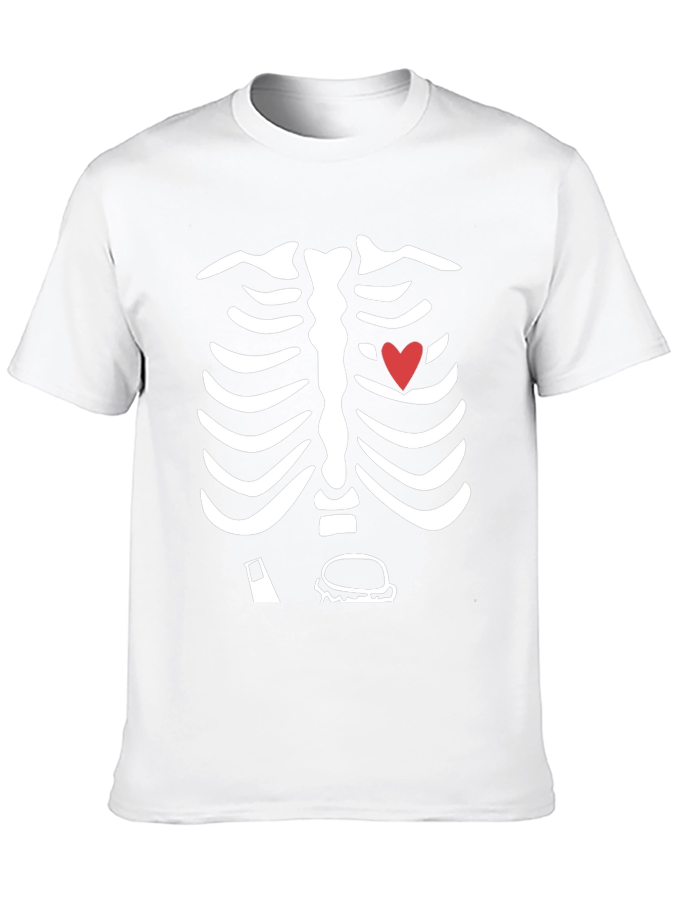 Skeleton Rib Cage Heart & Beer T-Shirt