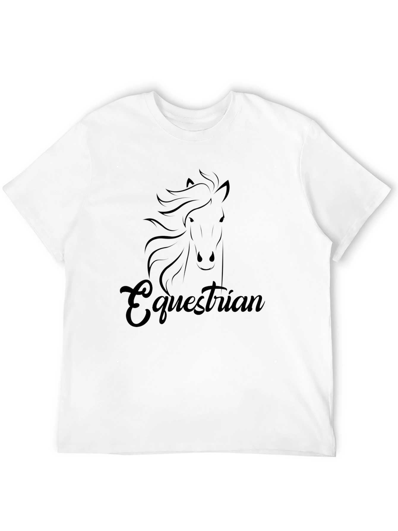 Equestrian Horse Graphic Tee - Black