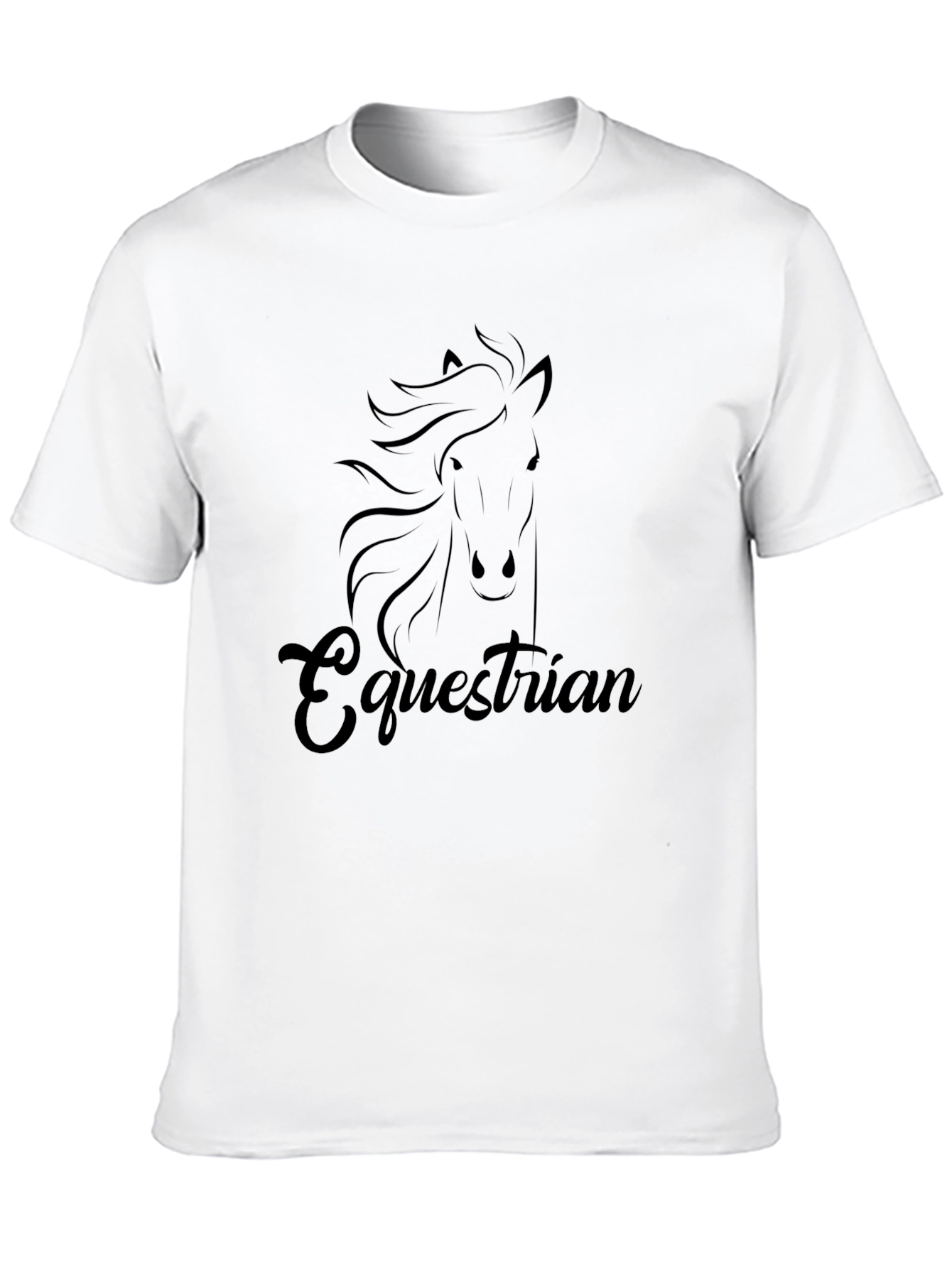 Equestrian Horse Graphic Tee - Black