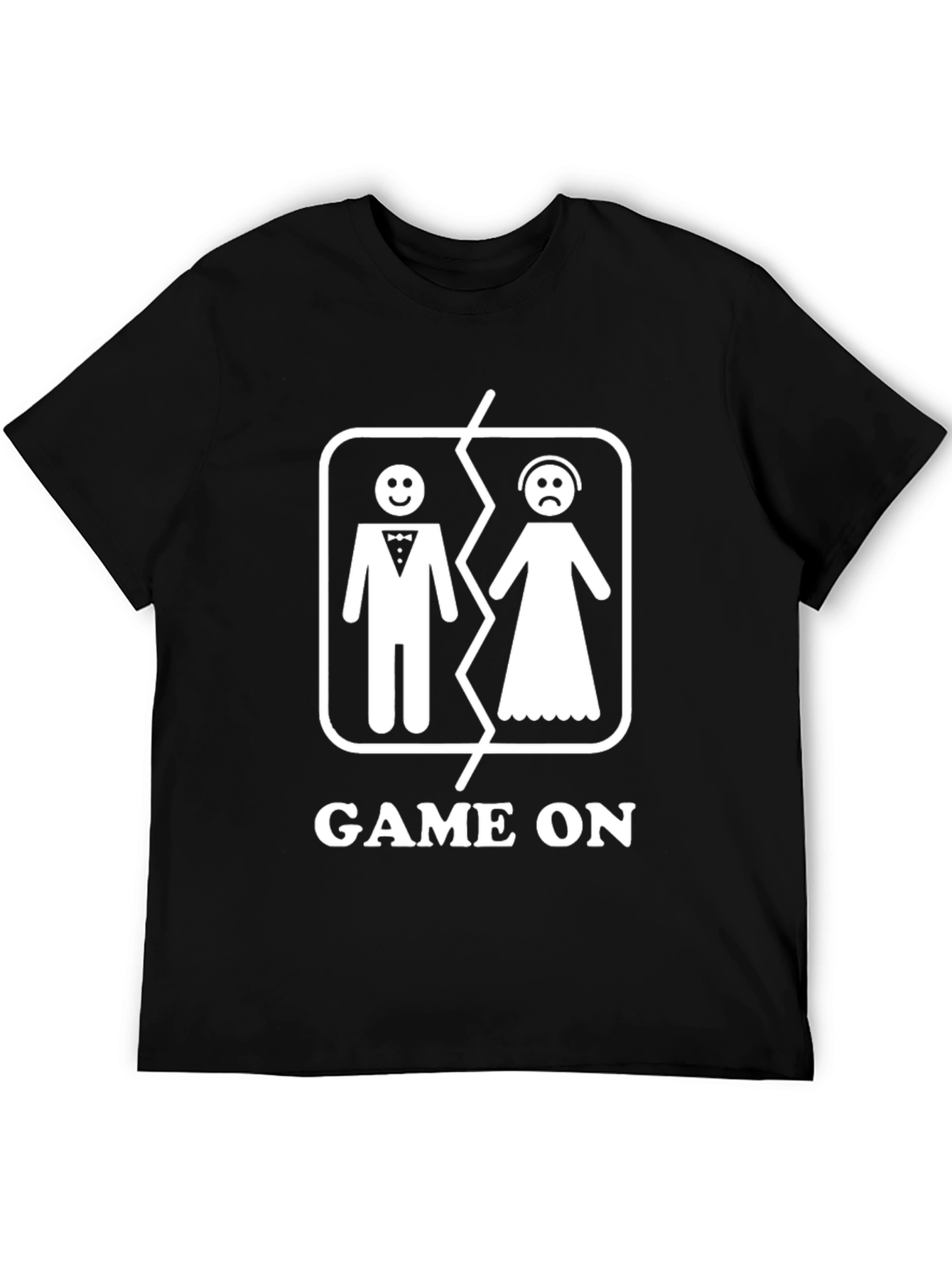 Game On Divorce T-Shirt - Black Graphic Tee