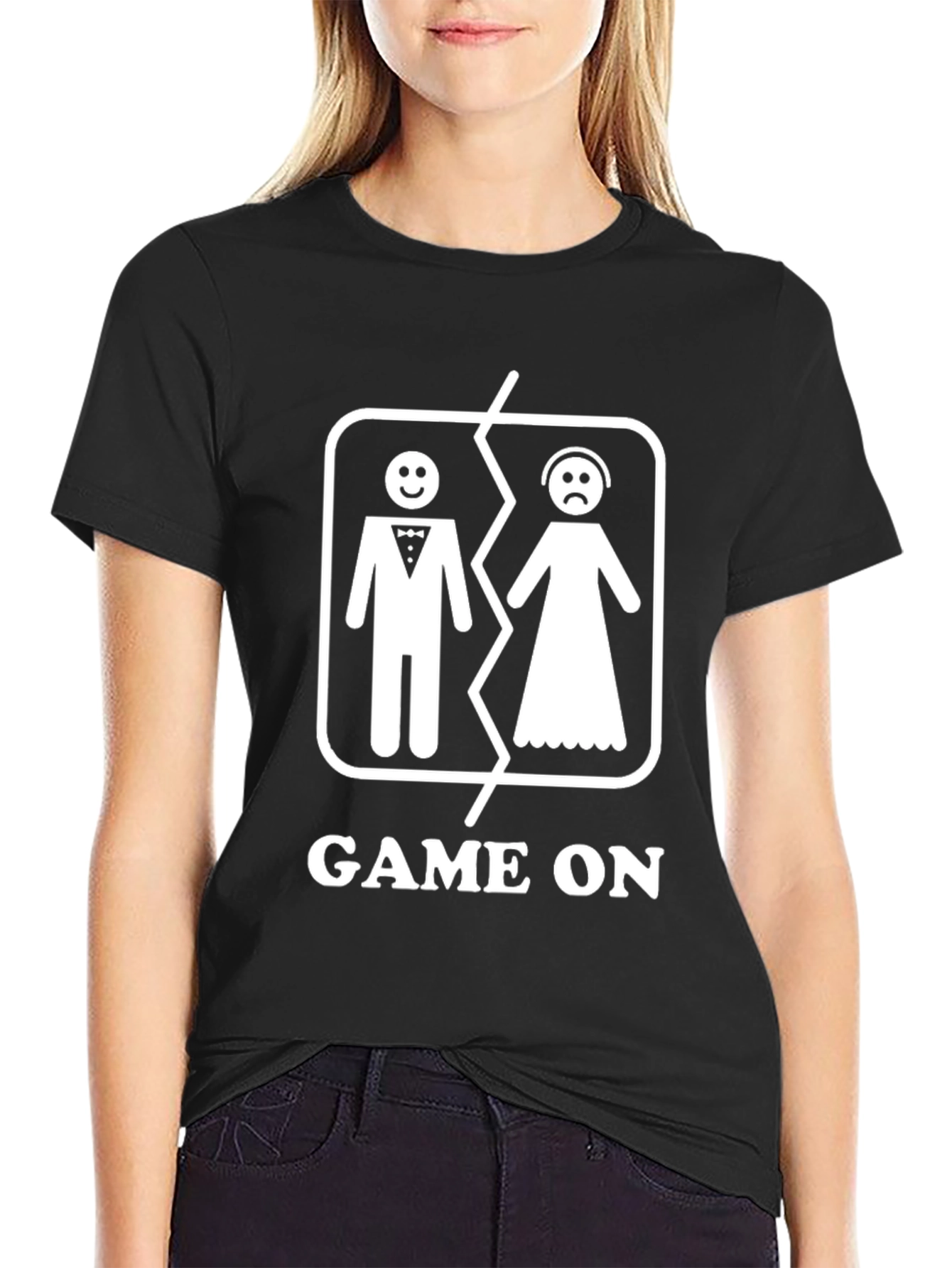 Game On Divorce T-Shirt - Black Graphic Tee