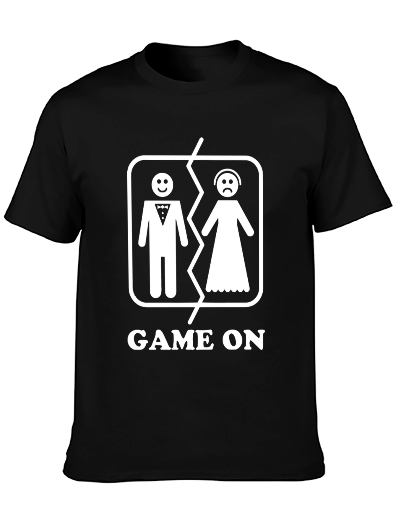 Game On Divorce T-Shirt - Black Graphic Tee