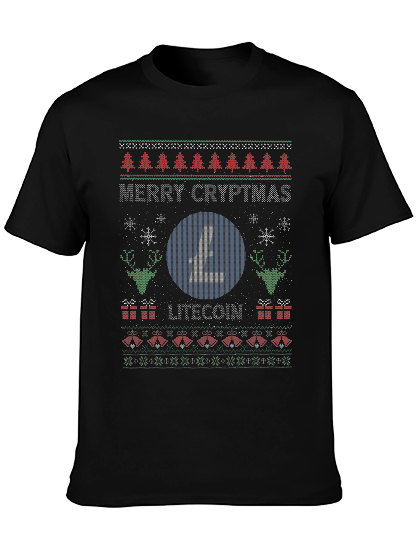 Merry Cryptmas Litecoin Ugly Christmas Sweater T-Shirt