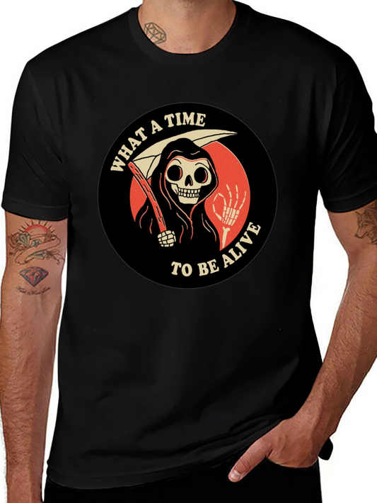 Grim Reaper Graphic Tee - What a Time to Be Alive