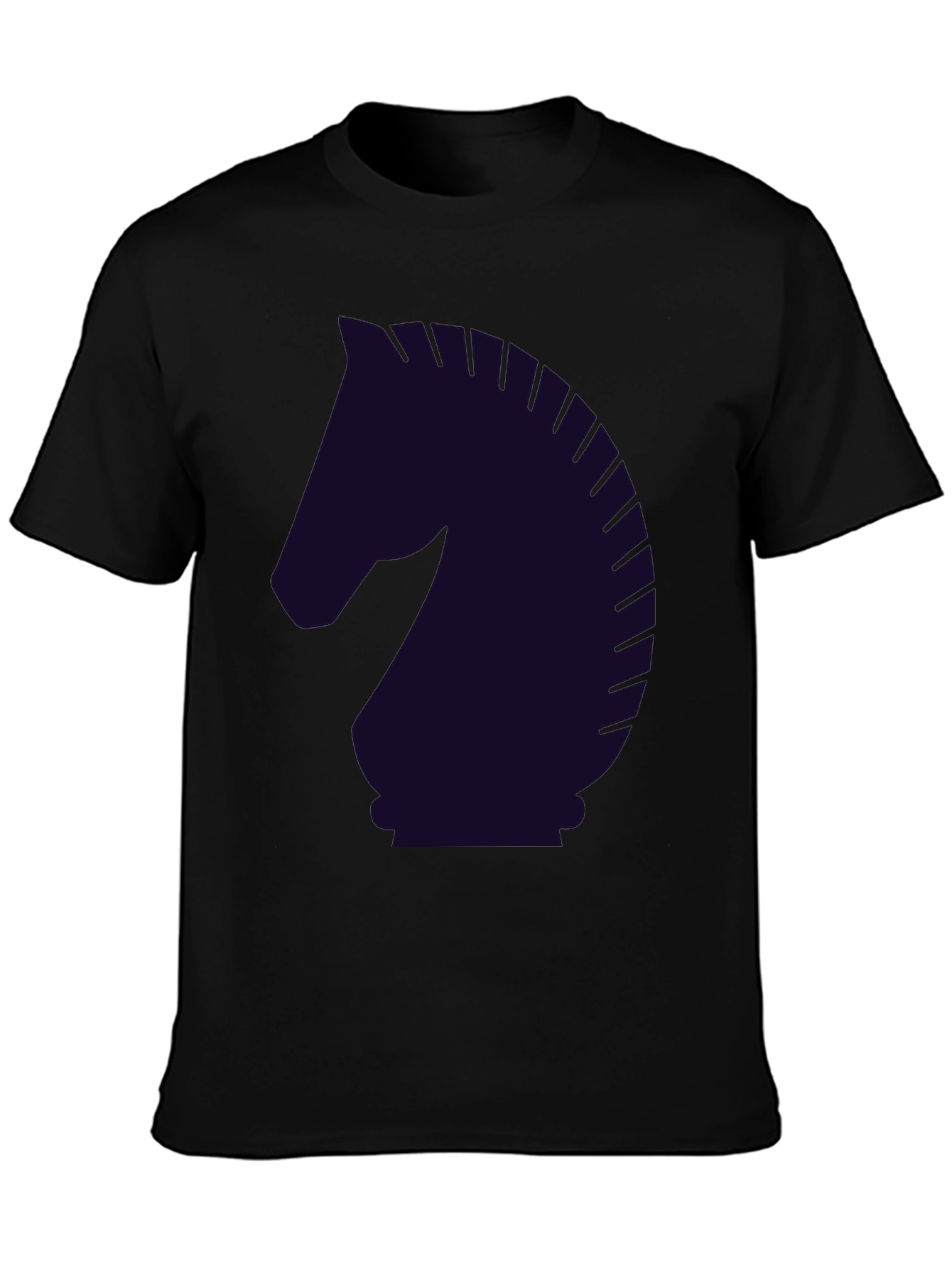 Chess Knight Graphic T-Shirt - Black