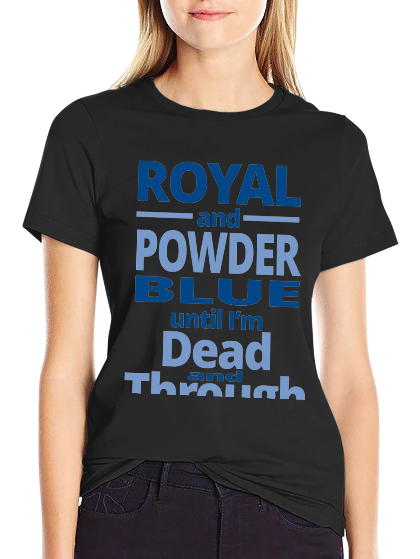 Royal and Powder Blue Graphic T-Shirt
