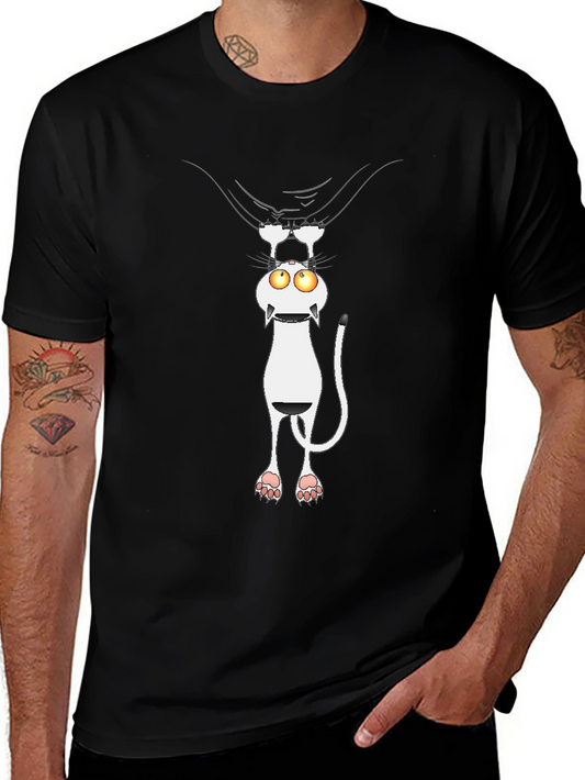 Funny Cat Peek T-Shirt - Whimsical Graphic Tee