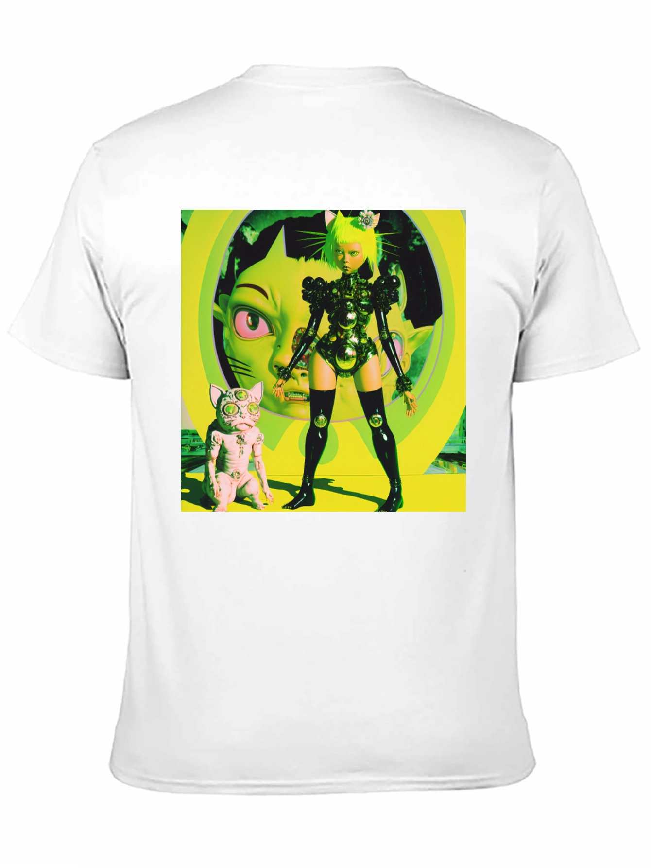 Cyberpunk Cat Girl T-Shirt - Bold Graphic Tee