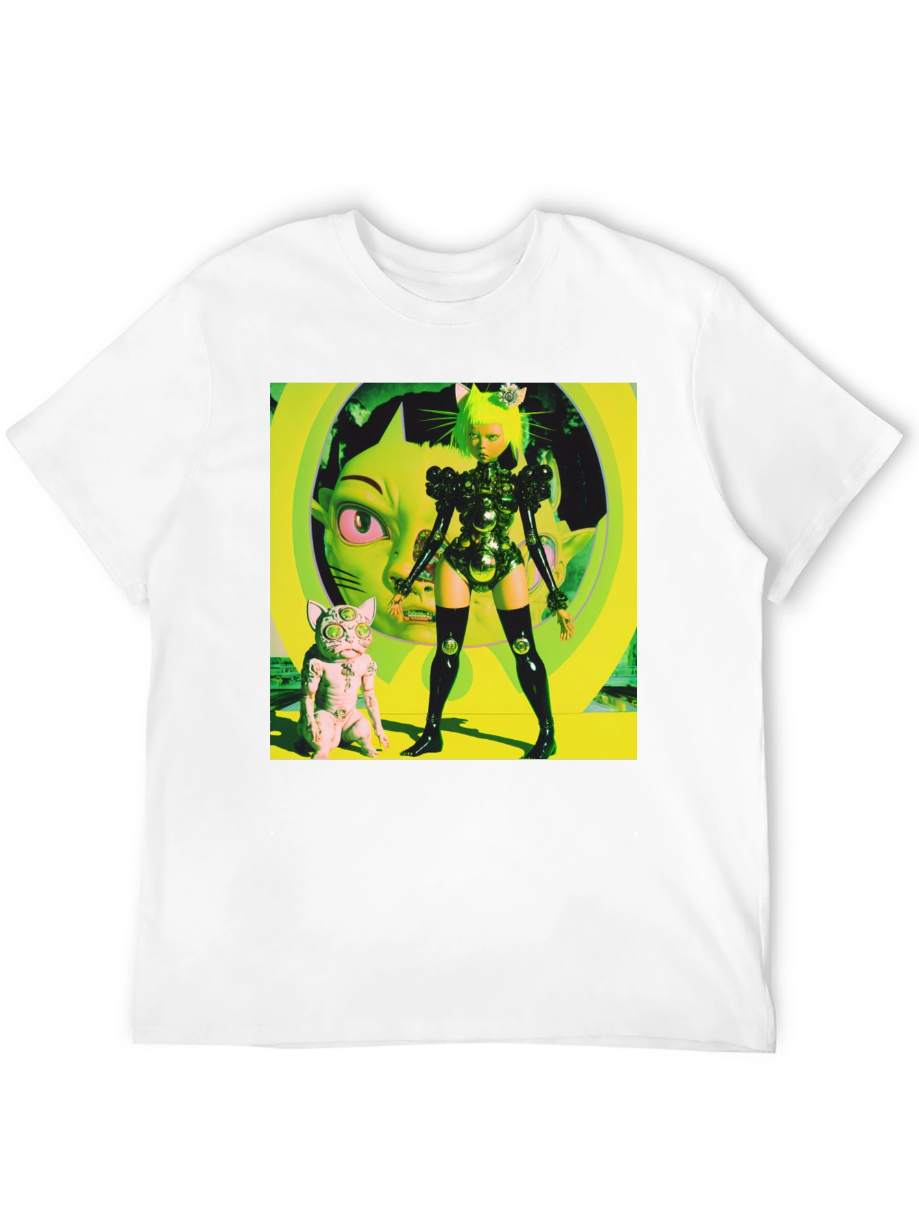 Cyberpunk Cat Girl T-Shirt - Bold Graphic Tee