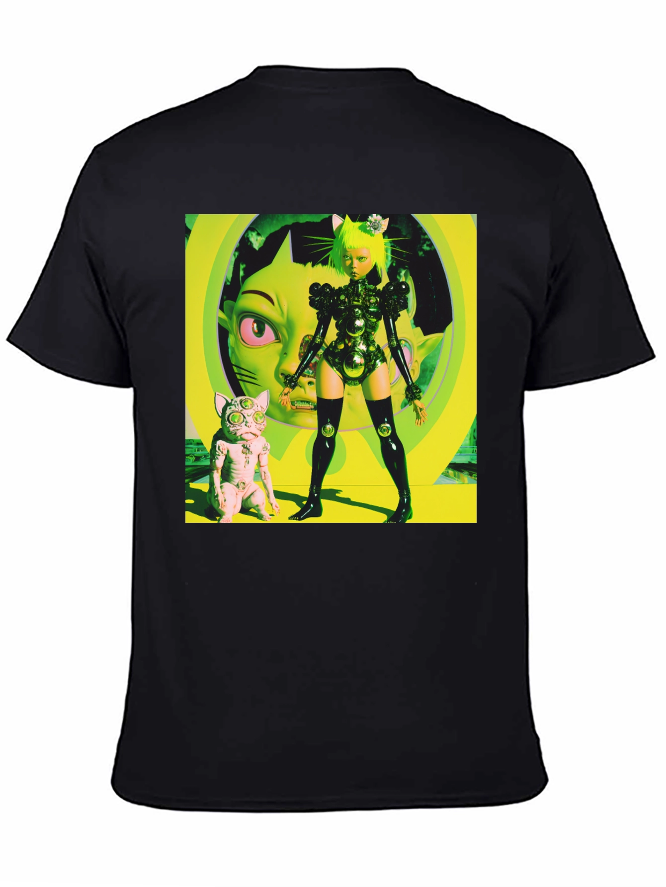 Cyberpunk Cat Girl T-Shirt - Bold Graphic Tee