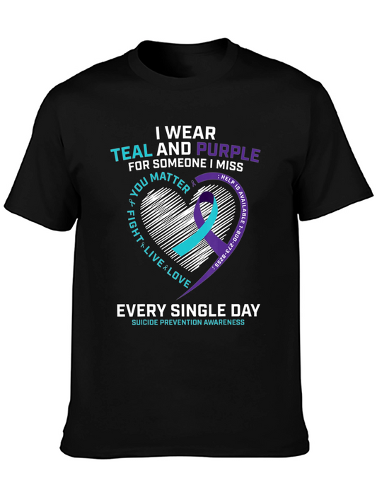 Teal & Purple Suicide Prevention Awareness T-Shirt