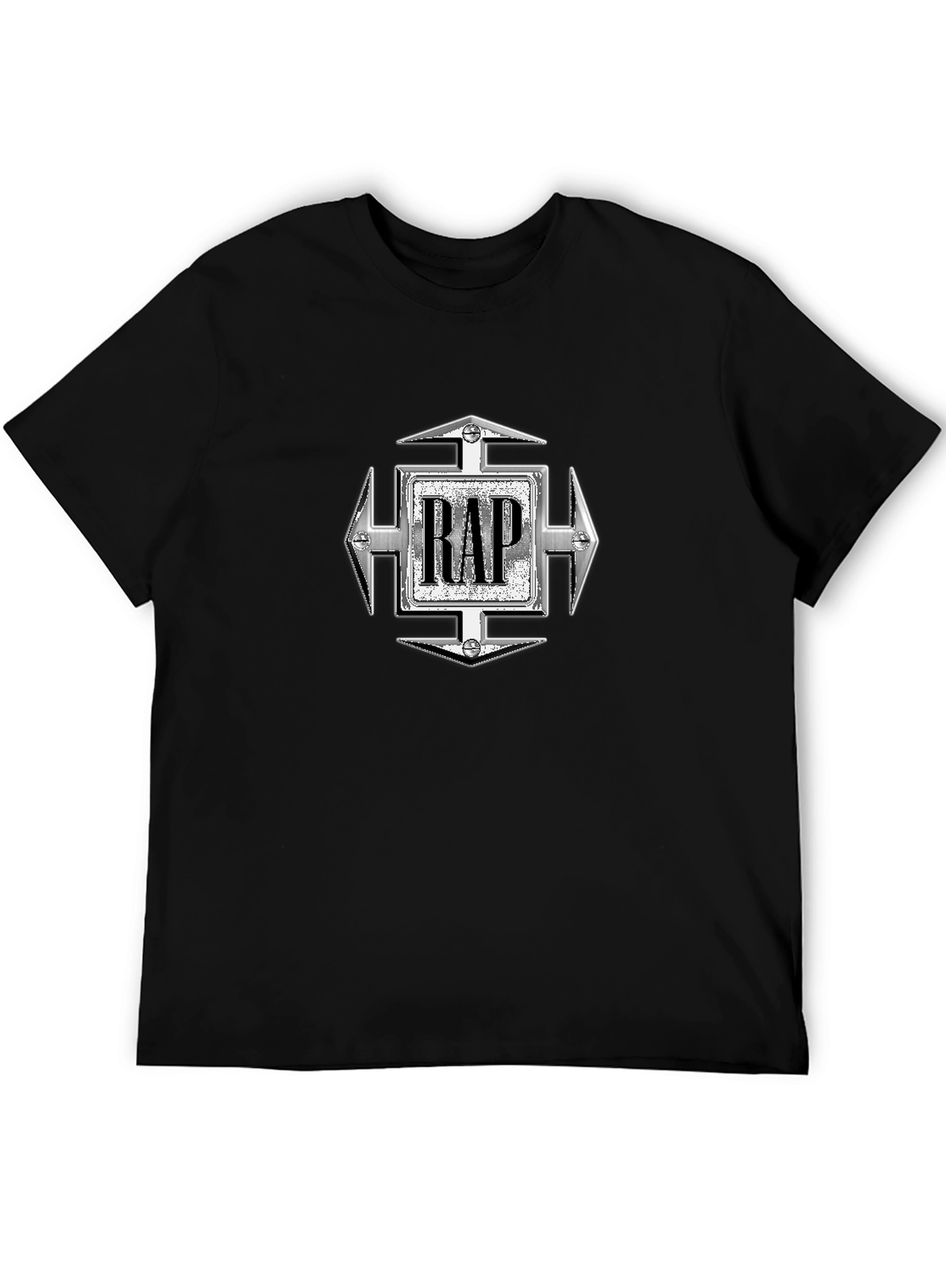 Retro RAP Graphic Black T-Shirt