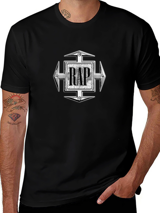 Retro RAP Graphic Black T-Shirt