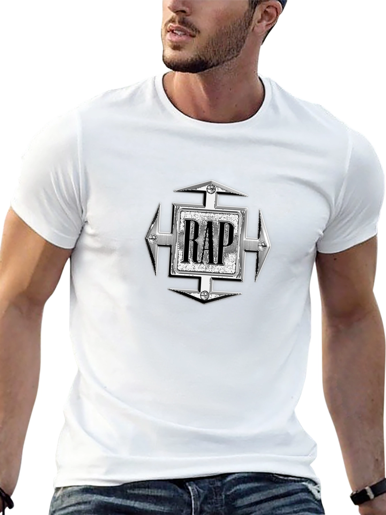 Retro RAP Graphic Black T-Shirt