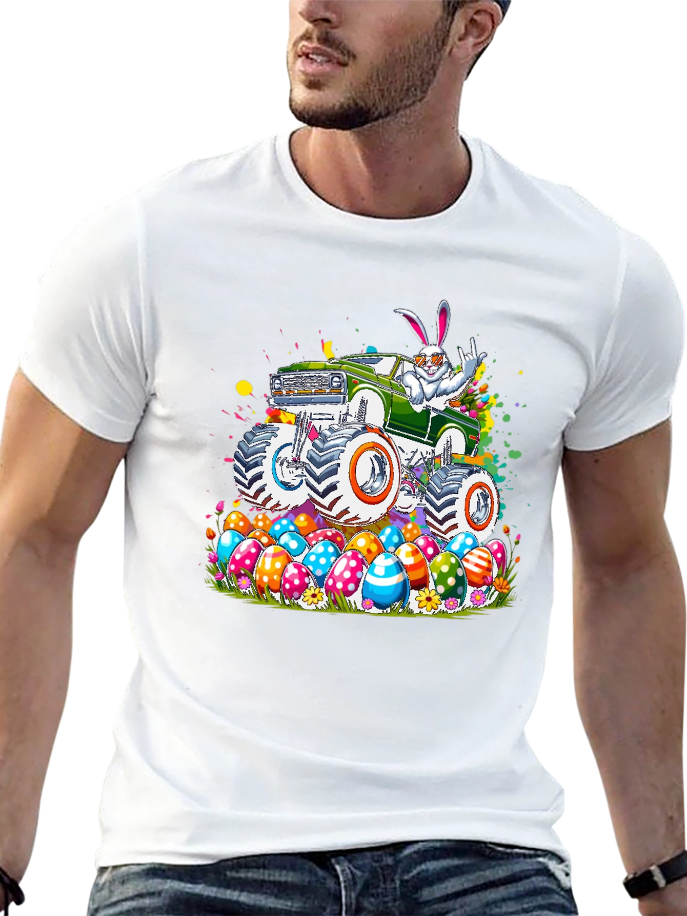 Easter Bunny Monster Truck T-Shirt
