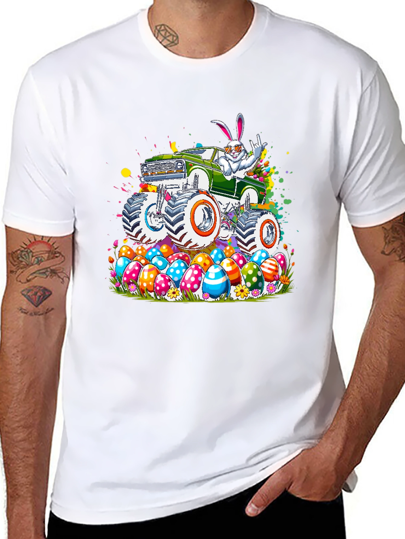 Easter Bunny Monster Truck T-Shirt