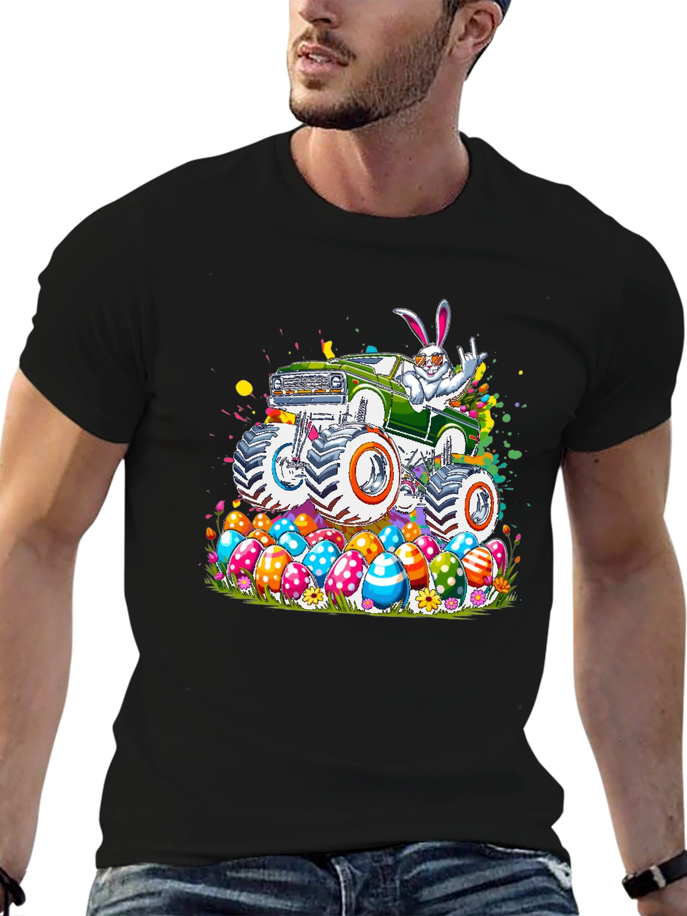 Easter Bunny Monster Truck T-Shirt
