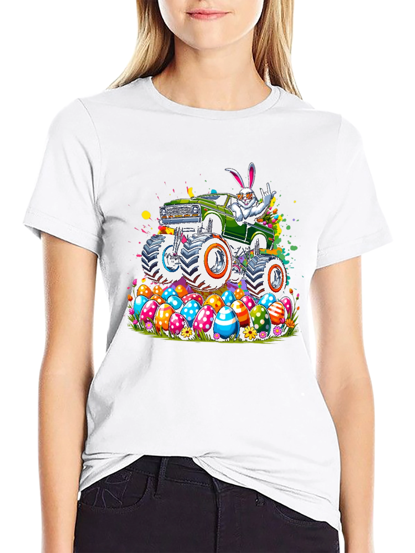 Easter Bunny Monster Truck T-Shirt